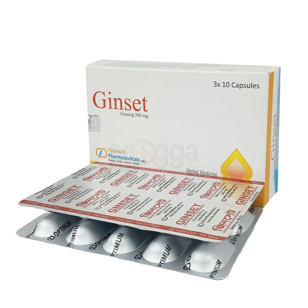 Ginset ৫০০ মি.গ্রা. ৩০টি ক্যাপসুল — Optimum Pharmaceuticals HLB