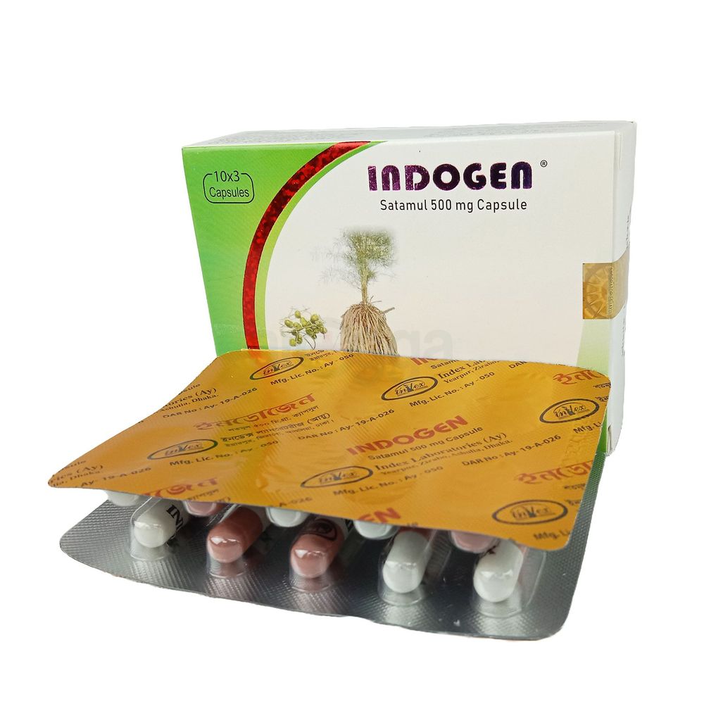 Indogen ৫০০ মি.গ্রা. ১০টি ক্যাপসুল — Index Laboratories Ltd.