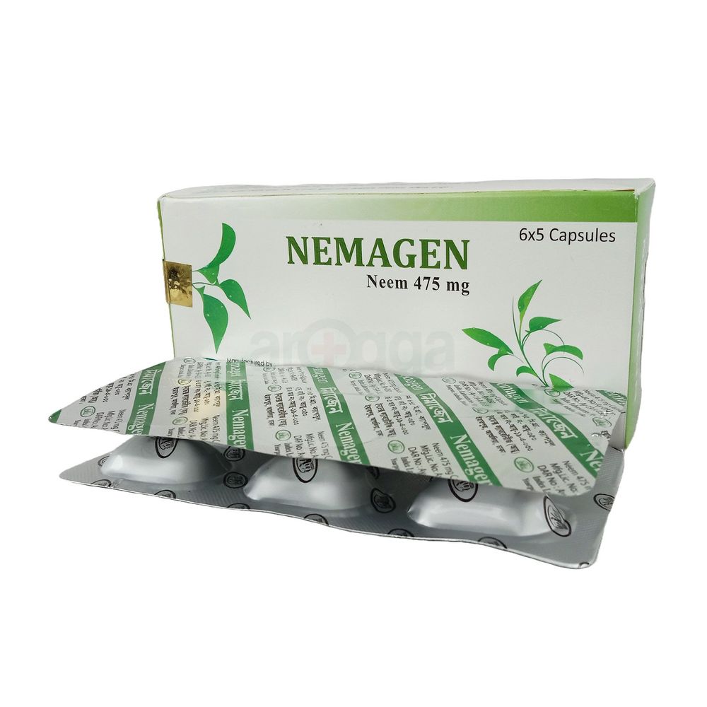 Nemagen 475 ৪৭৫ মি.গ্রা. ৩০ ক্যাপসুল (১ বক্স) — Index Laboratories Ltd.